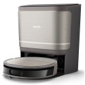 Робот-пилосос Philips Series 9000, h=9.8см, вологе прибирання, конт пил -0.21л, вода -0.22л, автон. робота до 280хв, EPA 11, чорний-металік
