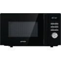 Мікрохвильова піч Gorenje, 20л, електр. керув., 800Вт, гриль, дисплей, 11 програм, чорний