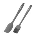 Набір: пензлик і лопатка Ardesto Gemini, 2шт, 21см, 22см, силікон, чорний