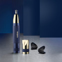 Тример Babyliss Diamond Precision, для брів, вусів, носа та вух, 1хАА, насадок-3, чохол, сталь, синій