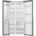 Холодильник SBS Gorenje, 179х62х91см, 2 двері, 347(181)л, А+, NF+, Інв., Зона св-ті, диспенсер, Внутр. Диспл, нерж