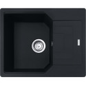 Мийка кухонна Franke Urban, фраграніт, прямокутник, з крилом, 620х500х220мм, чаша - 1, врізна, оборотна, UBG 611-62, чорний матовий