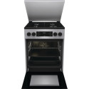 Плита Gorenje комбінована, 70л, 50x60см, металева кришка, дисплей, IconLed, емальовані, сірий