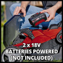 Газонокосарка акумуляторна Einhell PXC GE-CM 36/34-1 Li 36В(18+18) 33см 30л 20-65мм 11.9кг без АКБ та ЗП