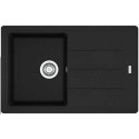 Мийка кухонна Franke Basis, фраграніт, прямокутник, з крилом, 780х500х200мм, чаша - 1, накладна, BFG 611-78, чорний матовий