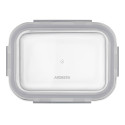 Контейнер для зберігання харчових продуктів ARDESTO Gemini 0.66л, боросилікатне скло, пластик, прямокутний, прозорий