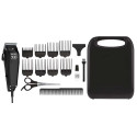 Машинка для стрижки Wahl Home Pro 300, мережа, вібраційний мотор, насадок-10, кейс, масло та ножиці у компл., сталь, чорний