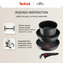 Набір посуду Tefal Ingenio Inspiration, 6 предметів, алюміній, скло, бакеліт, чорний