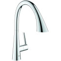 Змішувач для кухні Grohe Zedra, довж.виливу - 231мм, поворотний/витяжний, 1важіль, хром