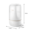 Зволожувач повітря Philips традиційне зволоження Series 1001, 41м2, 3л, 275мл/г, електр. кер-ння, режим сну, нічник, білий