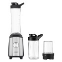 Блендер для смузі ARDESTO SBG-F350, 350Вт,2в1, пляшка -600мл, пляшка -300 мл, кавомолка , чорно-сріблястий