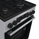 Плита Gorenje комбінована, 70л, 50x60см, металева кришка, дисплей, IconLed, емальовані, сірий