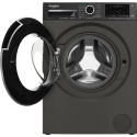 Пральна машина Whirlpool фронтальна, 8кг, 1400, А, 44.4см, дисплей, пара, інвертор, люк чорний, сірий
