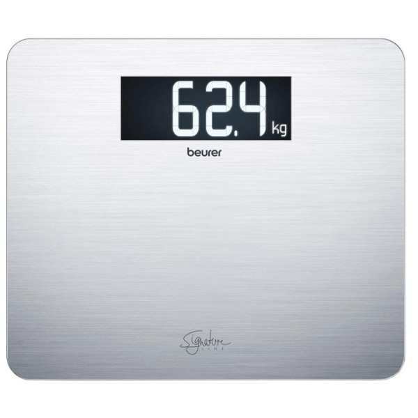 Ваги Beurer підлогові, 200кг, товщина 8мм, аnti-fingerprint, AAAx3 в комплекті, скло/сталь, сірий