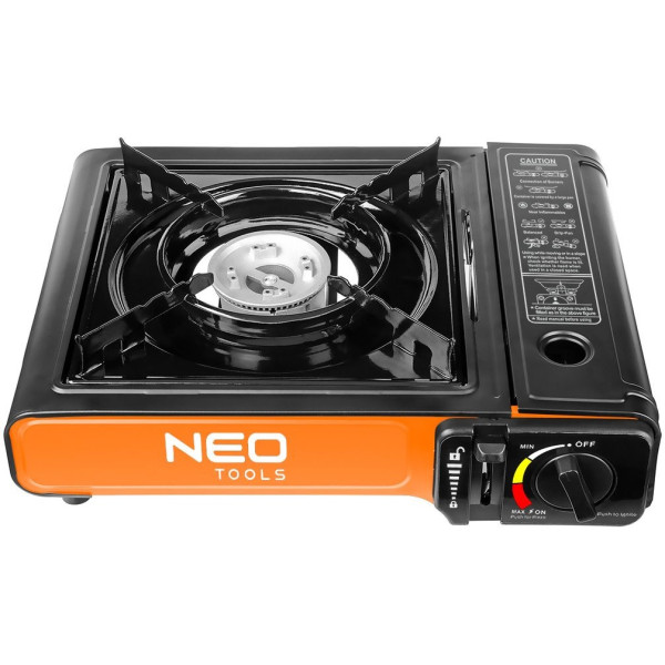 Плитка газова портативна Neo Tools, 2.1кВт, п’єзорозпал, 150г/год, кейс