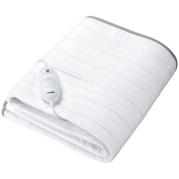 Електропростирадло Beurer, 150х80см, 60Вт, 3 режими, фліс, білий