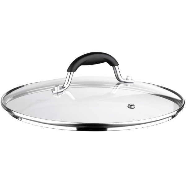 Кришка ARDESTO Black Mars, 22см, термостійке скло, нержавіюча сталь, силікон