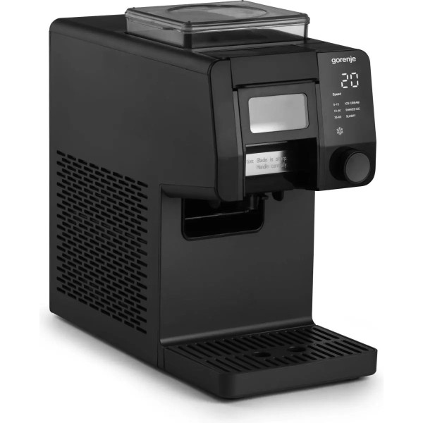 Морозивниця Gorenje 3 в 1, 210Вт, чаша-1л, 35 кг - 24 год., слаші, лід, морозиво, електронне управління, чорний