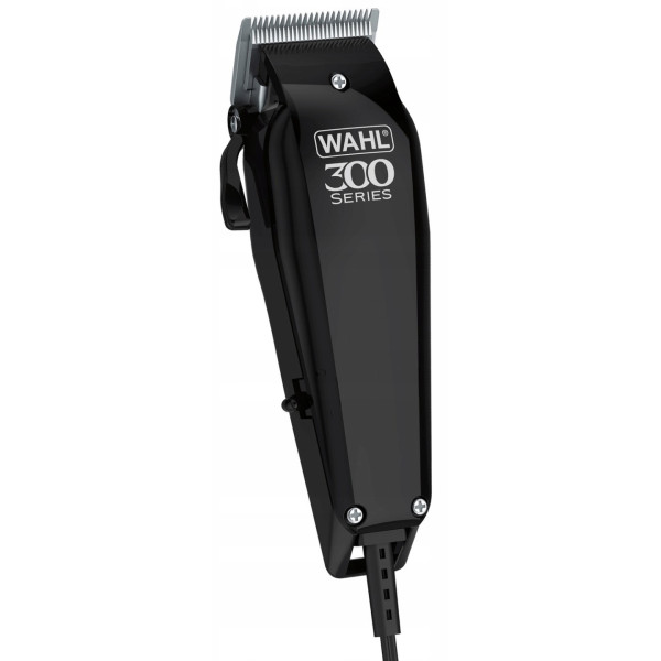 Машинка для стрижки Wahl Home Pro 300, мережа, вібраційний мотор, насадок-10, кейс, масло та ножиці у компл., сталь, чорний