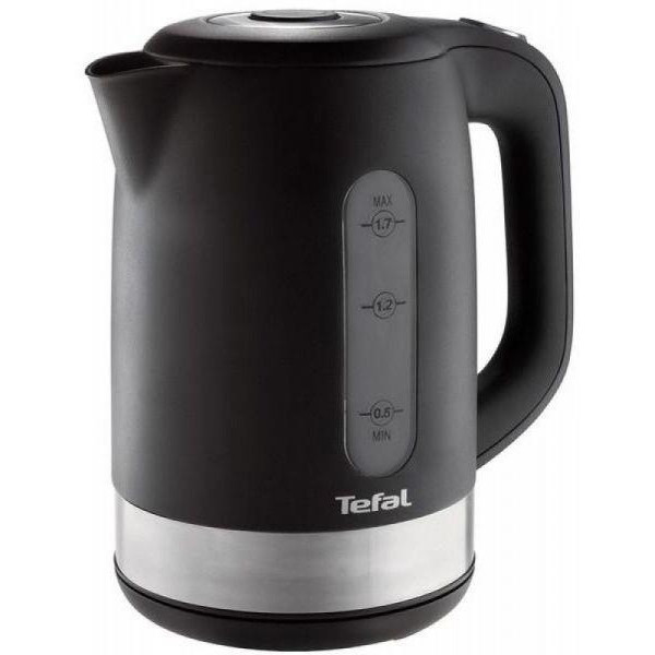 Електрочайник Tefal Snow 1.7л, Strix, пластик, сріблясто-чорний
