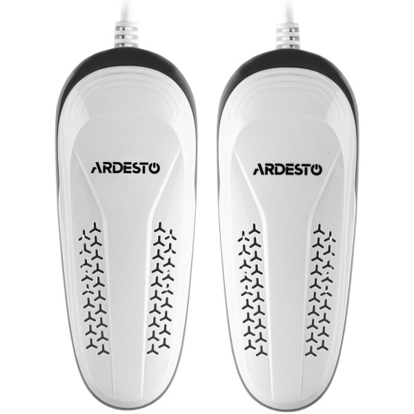 Сушарка для взуття електрична ARDESTO, потужність 10Вт, функція озонування, білий+сірий