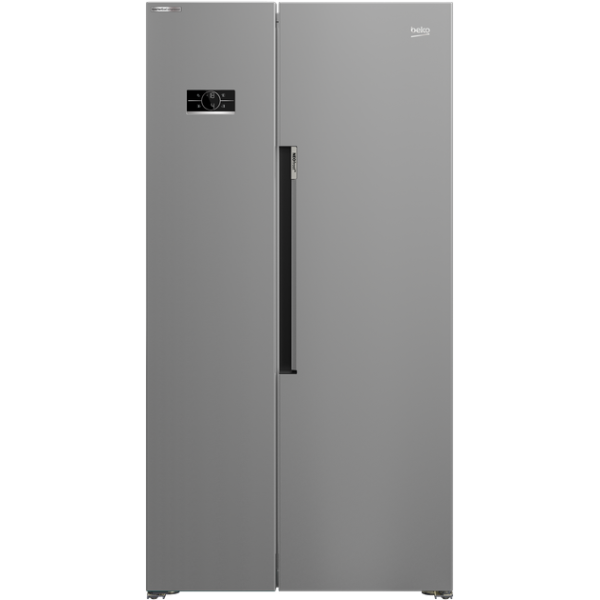 Холодильник Beko SBS, 179x91x71, xолод.відд.-368л, мороз.відд.-190л, 2дв., E, NF, дисплей, нерж