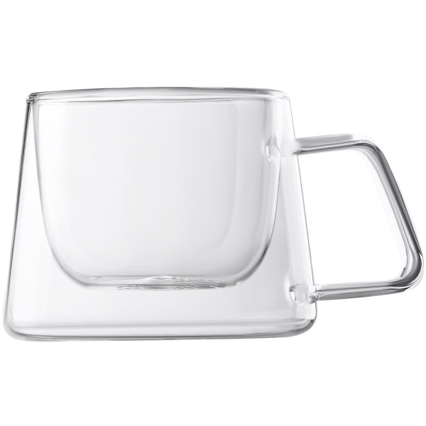 Набір чашок з ручками і подвійними стінками ARDESTO, 200мл, 2шт, боросилікатне скло, прозорий