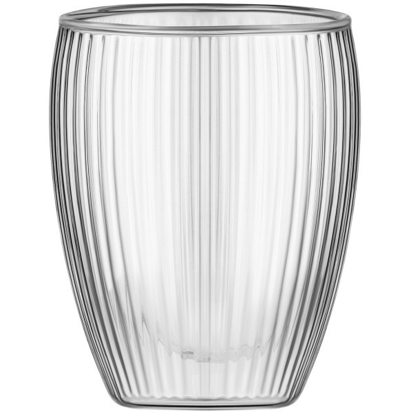 Набір чашок з подвійними стінками ARDESTO 450мл, 2шт, боросилікатне скло, прозорий