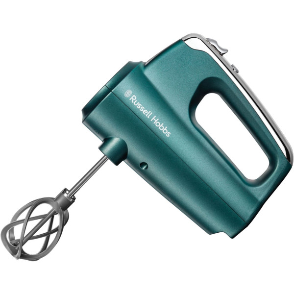 Міксер Russell Hobbs ручний Turquoise, 350Вт, насадки-4, турборежим, бірюзовий