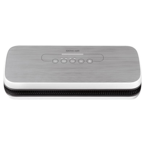Вакууматор Sencor для пакетів і контейнерів, 110Вт, 30см, електронне керування, +5 пакетів, +1 рулон, пластик, сріблястий29