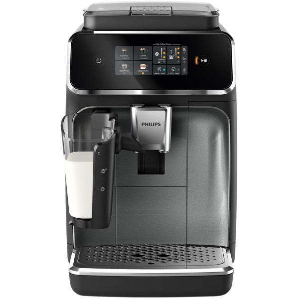 Кавомашина Philips Series 2300 LatteGo, 1.8л, зерно+мелена, автомат.капуч, дисплей, авторецептів -4, чорний