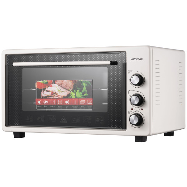 Піч електрична ARDESTO, 50л, 1600Вт, механіч., конвекція, подвійне скло, бежевий
