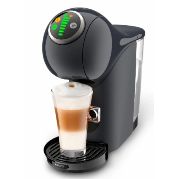 Кавоварка Krups капсульна Dolce Gusto Genio S Plus 0.8л, капсули, сенcорне керування, темно-сірий