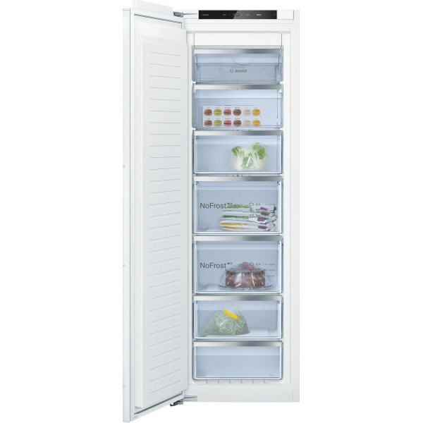 Морозильна камера Bosch вбудована, 177x55x55, 212л, 1дв., E, NF, білий