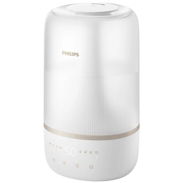 Зволожувач повітря Philips традиційне зволоження Series 1001, 41м2, 3л, 275мл/г, електр. кер-ння, режим сну, нічник, білий
