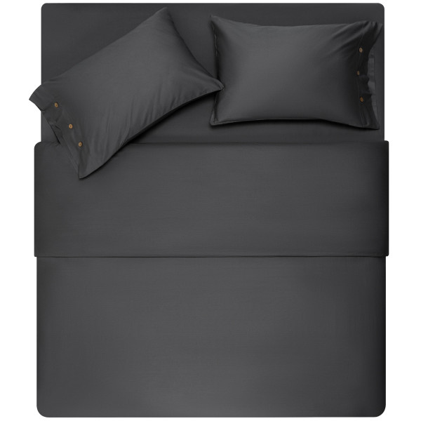 Простирадло на резинці ARDESTO Mix&Match Premium, 180x200+30см, 100% бавовна, сатин, сірий