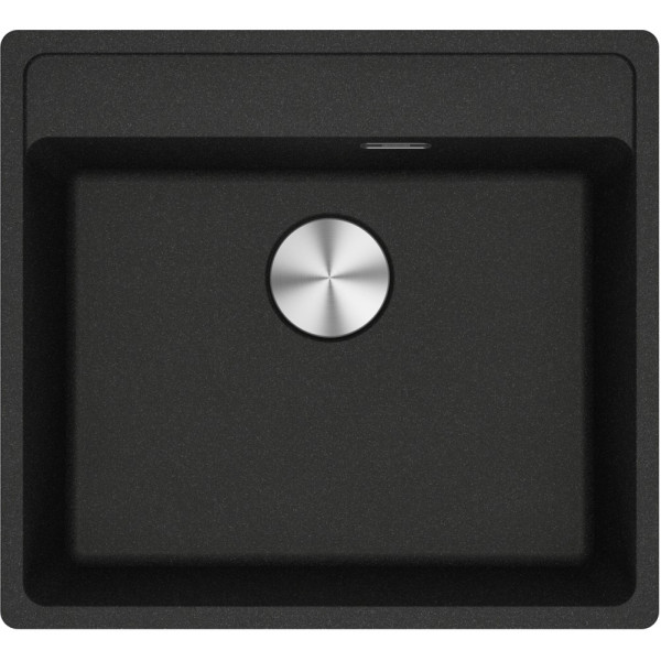 Мийка кухонна Franke Maris, фраграніт, прямокутник, без крила, 560х510х200мм, чаша - 1, врізна, MRG 610-52 TL, онікс