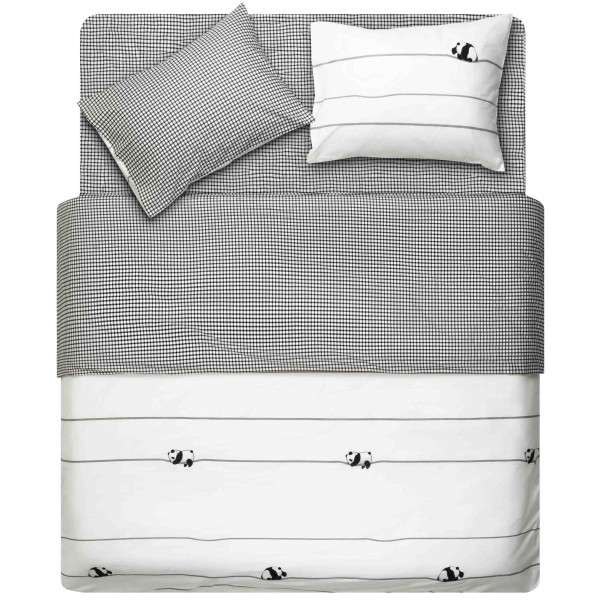 КПБ 2,0сп ARDESTO Gloria, підковдра 200х220см, простирадло 230х240см, наволочки (2) 50х70см, 100% бавовна, сатин, панди, клітинка