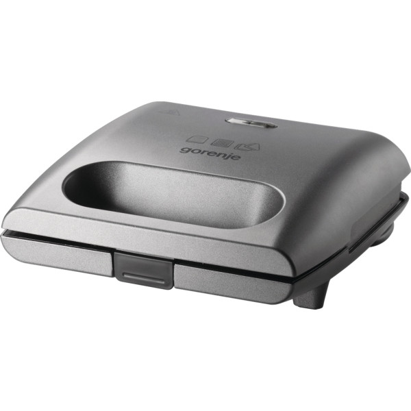 Міні-гриль Gorenje 700Вт, алюміній, 1 пластина-гриль , корпус-пластик+метал, сірий
