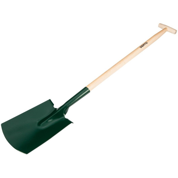 Лопата штикова Verto пряма, руків'я дерев'яне Т-подібне, 117см, 1.8кг