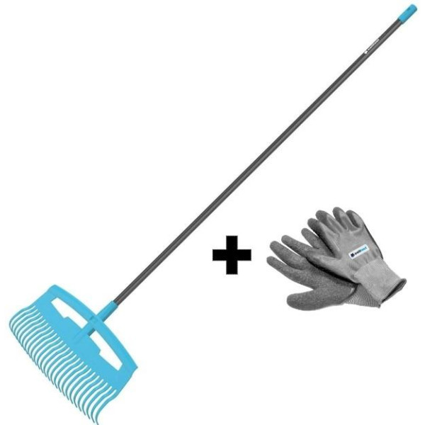 Граблі для листя Cellfast IDEAL, комплект із рукавичками BASIC, ширина 52.5см, 178см, 0.74кг