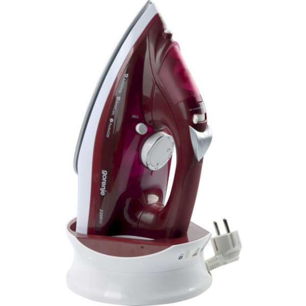 Праска Gorenje безпровідна , 2200Вт, 270мл, паровий удар -25гр, постійна пара - 210гр, база для заряджання, автовимкнення, керам. підошва, бордовий