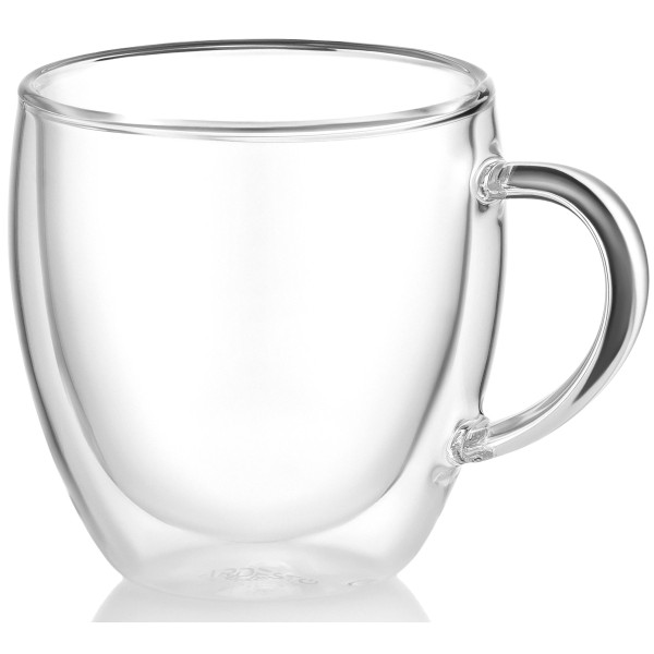 Набір чашок з ручками і подвійними стінками ARDESTO, 180мл, 2шт, боросилікатне скло, прозорий