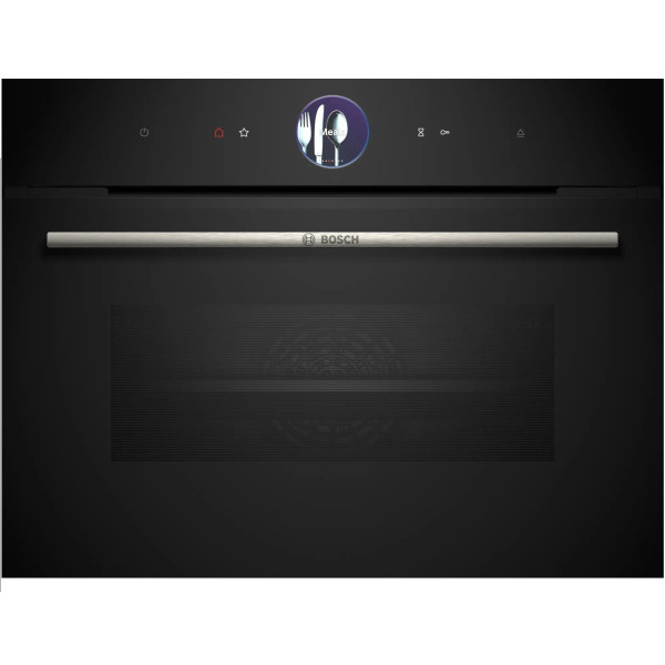 Духова шафа Bosch електрична компактна, 47л, A+, пара, дисплей, конвекція, чорний