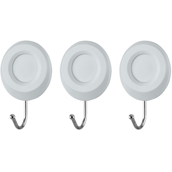 Набір гачків самоклеючих ARDESTO Круг 3шт, пластик, сірий