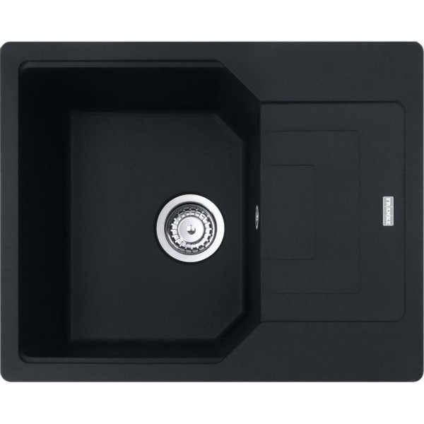 Мийка кухонна Franke Urban, фраграніт, прямокутник, з крилом, 620х500х220мм, чаша - 1, врізна, оборотна, UBG 611-62, чорний матовий