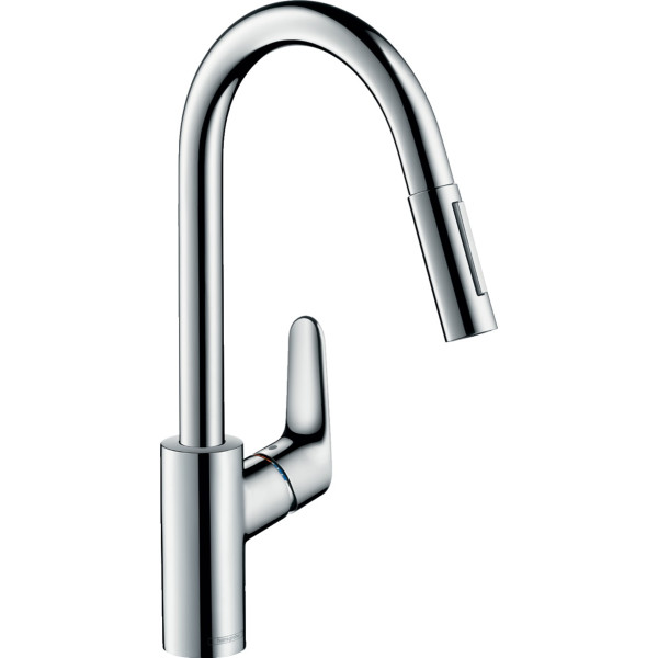 Змішувач для кухні Hansgrohe Focus, довж.виливу - 235мм, витяжний, 1важіль, KM240, хром