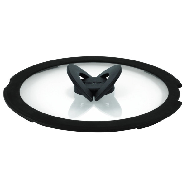 Кришка Tefal Ingenio 24см, скло, силікон, прозоро-чорний