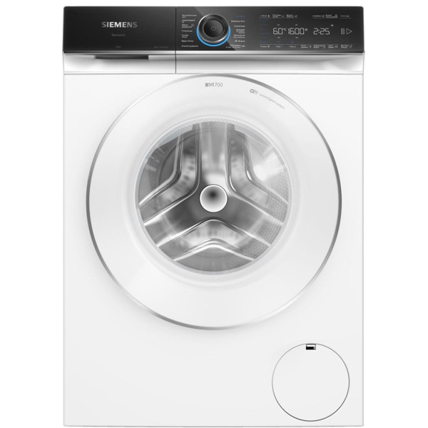 Пральна машина Siemens фронтальна, 10кг, 1600, A+++, 60см, дисплей, Home Connect, I-Dos, білий