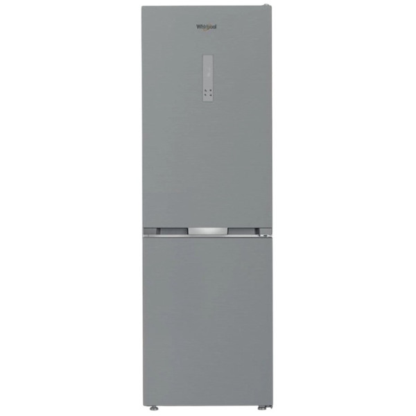 Холодильник Whirlpool з нижн. мороз., 186.5x60х66.3, холод.відд.-210л, мороз.відд.-104л, 2дв., А++, NF, дисплей, інв., зона нульова, нерж